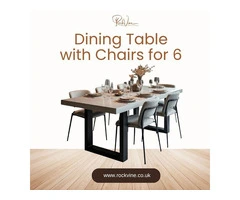 dining table with chairs for 6