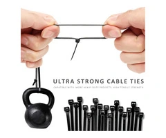 Black Cable Ties Self Locking Heavy Nylon Wire Wrap Zip
