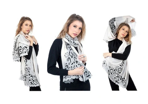 Cut-Out Design Pashmina Cashmere Stole | TCG London