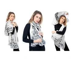 Cut-Out Design Pashmina Cashmere Stole | TCG London