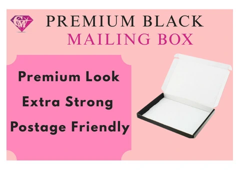 Stylish Black Mailing Boxes – Durable Black Mailer & Shipping Boxes
