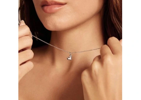 Silver heart necklace - 2/5