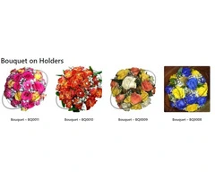 bouquet on holders