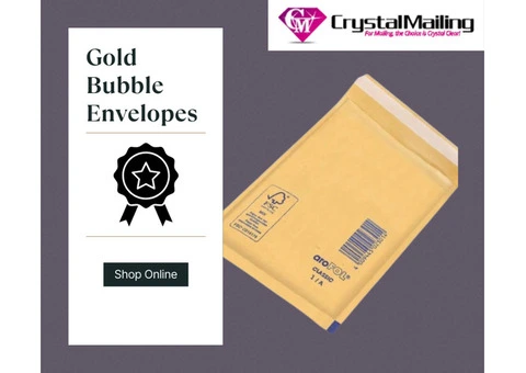Gold Size 1 A/000 Bubble Envelopes – Eco-Friendly Padded Protection