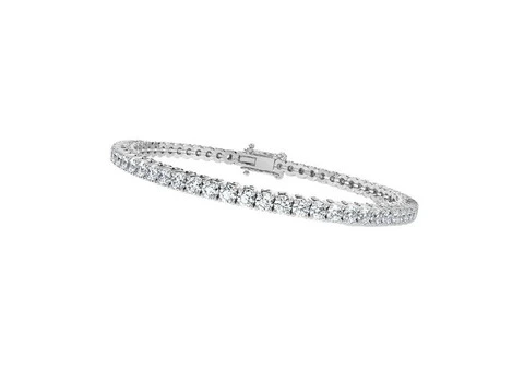 Elegant 2.00 Ct Lab-Grown Diamond Tennis Bracelet in 9K White Gold — Claw Set