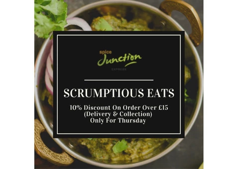 10% Discount On Order Over £15 (Delivery & Collection) Only For Thursday