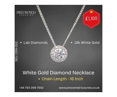 Buy Elegant 18k White Gold Diamond Necklace Online