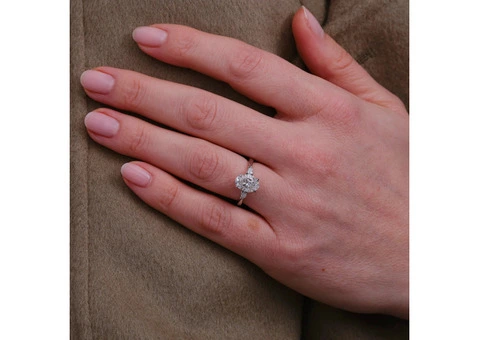 2ct Oval & Pear Trilogy Engagement Rings | Lab-Grown Diamonds London - 3/6