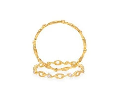 Elegant 2 Gold Bangles in 10 Grams | CMR Jewellery Collection