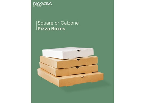 Buy Custom Printed Pizza Boxes & Accessories at Packaging By Polymer