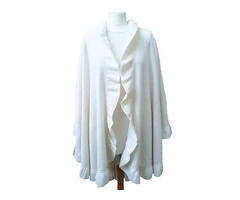 Scottish Cashmere Cape With Ruffle - TCG London