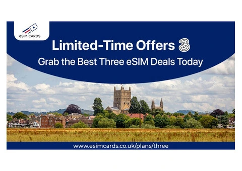 Affordable Three Prepaid eSIM Plans | Instant Activation with eSIM Cards