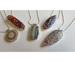Solid Silver Fordite Earrings & Fordite Jewellery