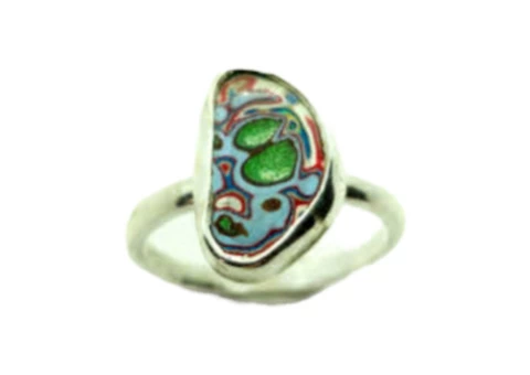 Solid Silver Fordite Earrings & Fordite Jewellery - 5/9