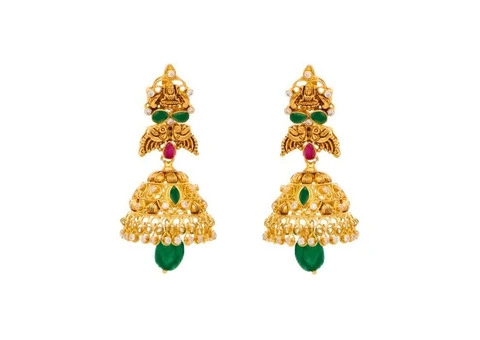 Traditional 5 Gram Gold Jhumkas With Price | CMR Jewellery