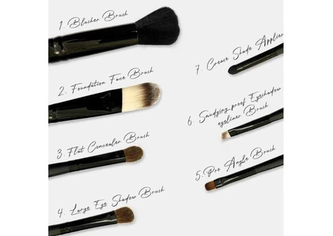BF Beauty Forever 7 Piece Professional Makeup Brush Set - 3/3