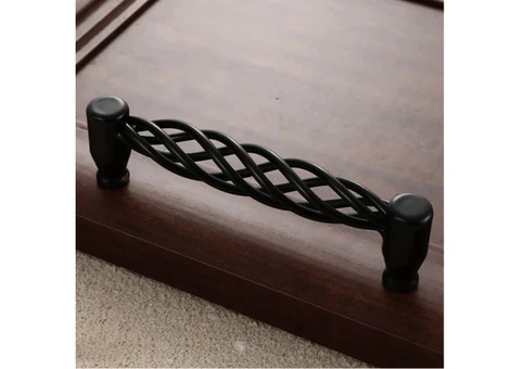 Matt Black 128mm Cabinet Door Handles Drawers & Cupboards - 3/6