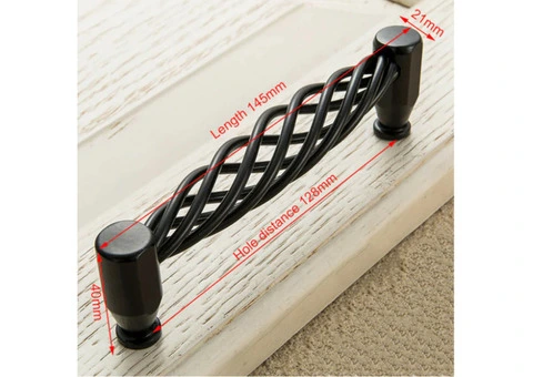 Matt Black 128mm Cabinet Door Handles Drawers & Cupboards - 4/6