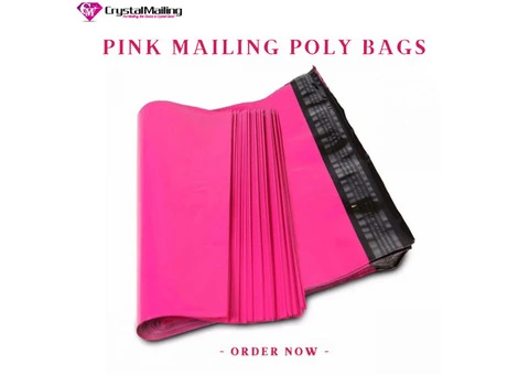 12x16 Inch Pink Mailing Poly Bags – Strong Pink Mailer Bags