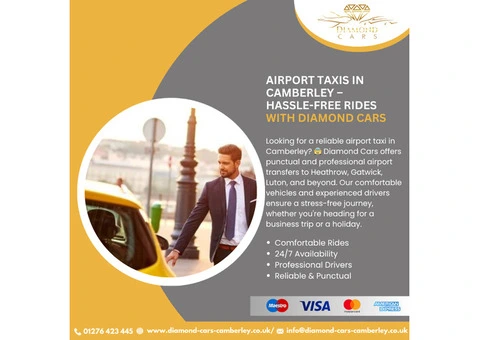 Book Cheap Taxi in Camberley with Diamond Cars