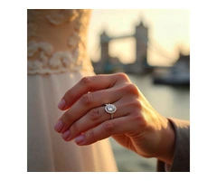 1ct Oval Twin Hidden Halo Lab Grown Diamond Engagement Rings in London