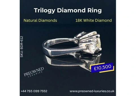 Shop Certified Trilogy Diamond Ring at Best Price in London - 1/3