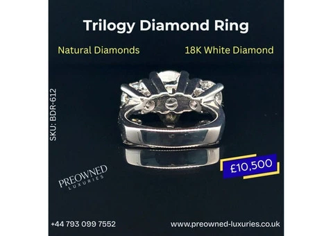 Shop Certified Trilogy Diamond Ring at Best Price in London - 2/3