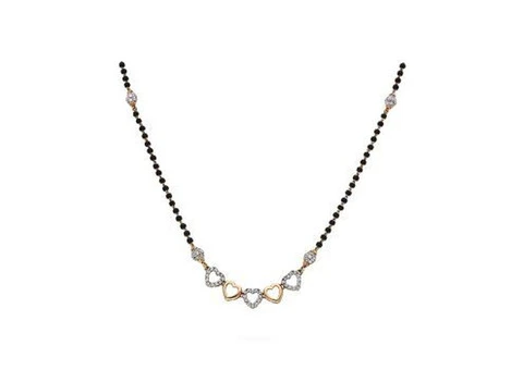 Black Beads Gold Chain Latest Designs with Price | CMR Jewellery