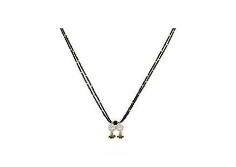Black Beads Gold Chain Models | CMR Jewellery