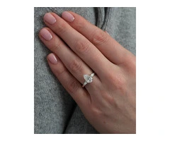 Elegant 2ct Pear with Tapered Baguettes Ring Design