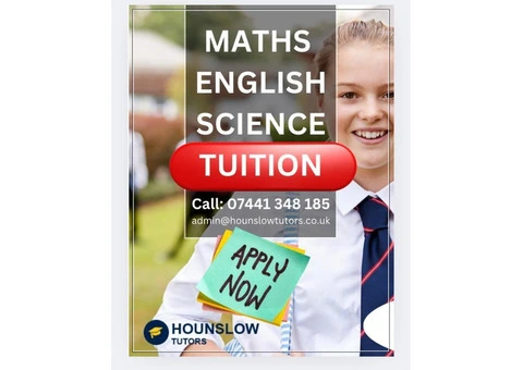 English, Maths and Science Tuition for Years 1 to 13