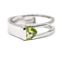 Peridot Sterling silver ring