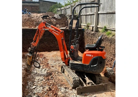 mini and micro digger hire with driver - 7/8
