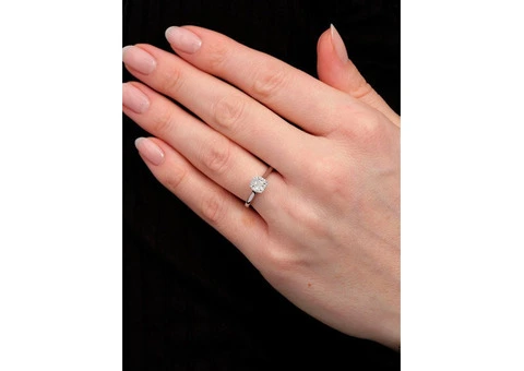 Luxury 0.35ct Cushion Cut Diamond Ring | Layla Diamond