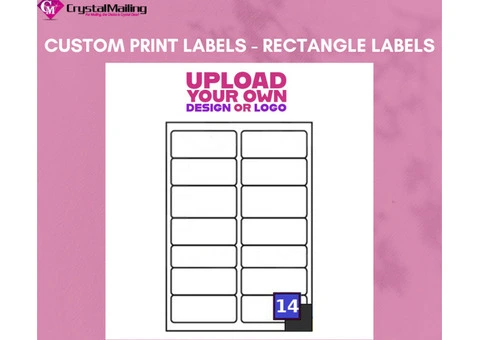 Custom Print Labels – Rectangle Labels (99.1 × 38.1 mm Matt)