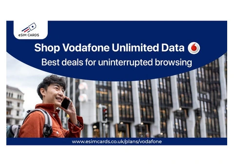 Experience the Vodafone Unlimited Data on eSIM Cards