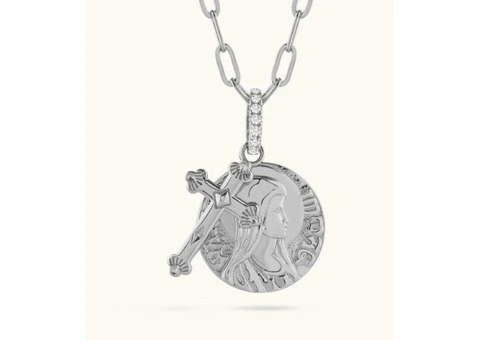 Sterling silver cross necklace - 4/4