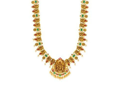 Traditional 40 Grams Gold Haram Models with Price | CMR Jewellery