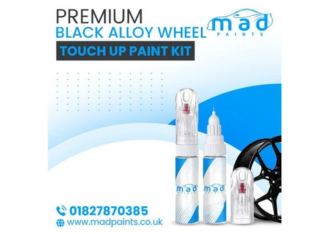 Premium Black Alloy Wheel Touch Up Paint Kit