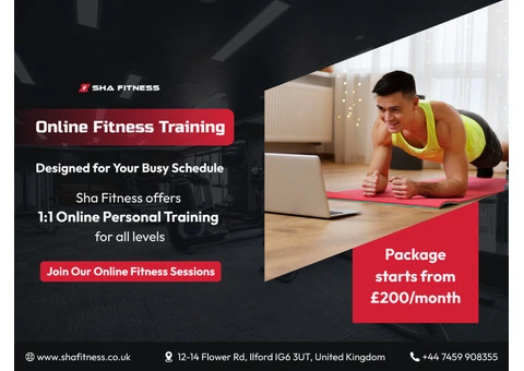 Online Fitness Training – Premium Plan at £200/month for UK Clients