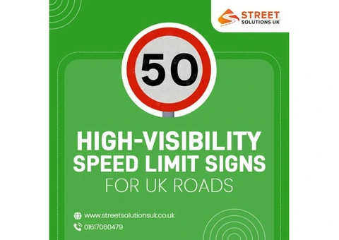 High-Visibility Speed Limit Signs for UK Roads