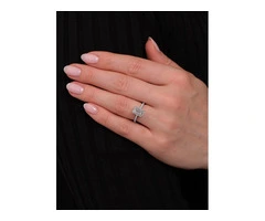 Stunning Emerald  diamond Engagement Ring for a couple