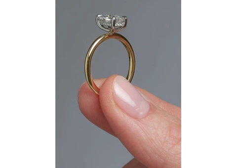 Elegant 2 Carat Emerald Cut Trilogy Ring - Classic Three-Stone Diamond - 1/3