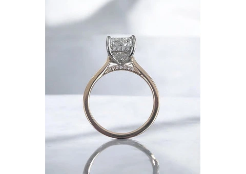 3ct Radiant Cathedral Setting – Exquisite Radiant Cut Engagement Rings Design - 1/3