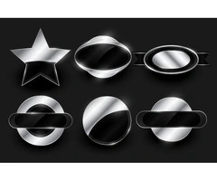 "Merit Badge Custom Silver Badge for Clubs and Teams"