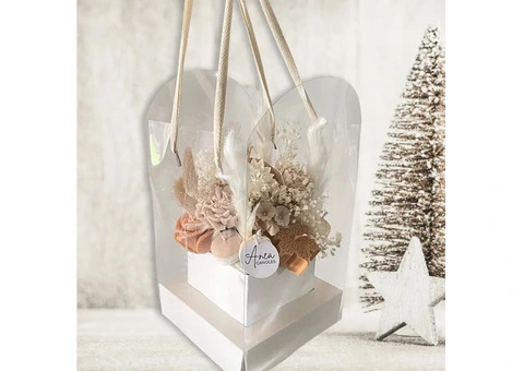 CHOCOLATE & CREAM PREMIUM CHRISTMAS CANDLE BOUQUET - 3/3
