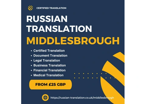 Russian Certified Translation Services in Middlesbrough UK