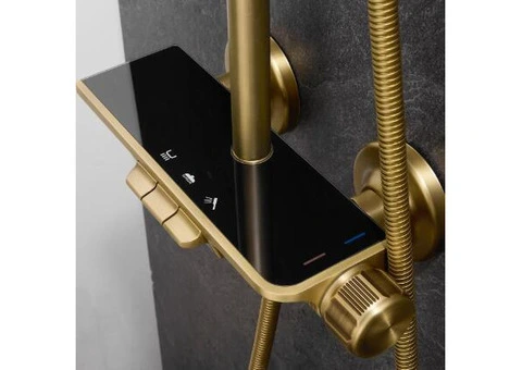 All-Copper Antique Shower Set,Medieval Shower Head,Pressure Booster,Vintage Bathroom Shower Tap - 2/4