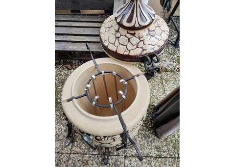 Tandoor 65L Stone | BBQ Oven Made of Fireclay - 3/4