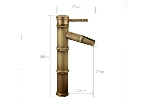 Retro Style Brass Tap, Bamboo Knot Tap, Antique Bathroom Basin Tap TA0121 - 4/4